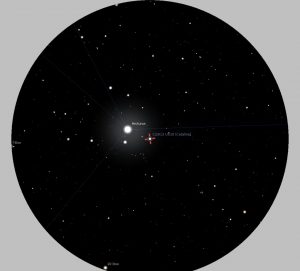 Binocular view of C/2013 US10 Catalina at 7:00am 01/01/2016